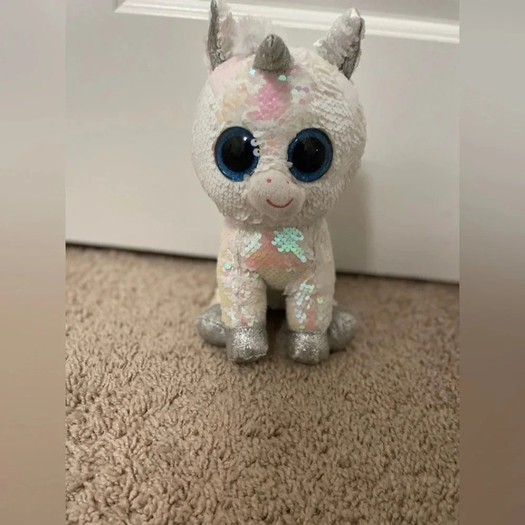 TY FLIPPABLES DIAMOND Unicorn Color Changing Sequins Collectable plush - Picture 1 of 7